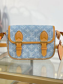 Louis vuitton original denim satchel wearable wallet M2A647 blue