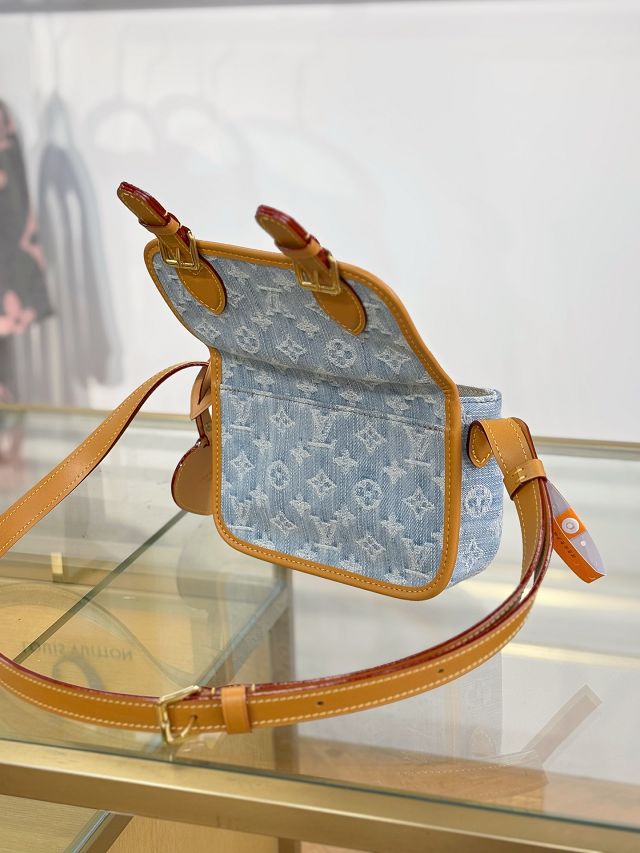 Louis vuitton original denim satchel wearable wallet M2A647 blue