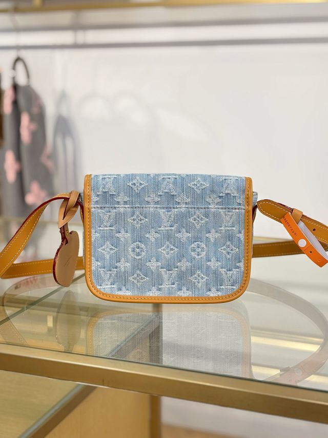 Louis vuitton original denim satchel wearable wallet M2A647 blue