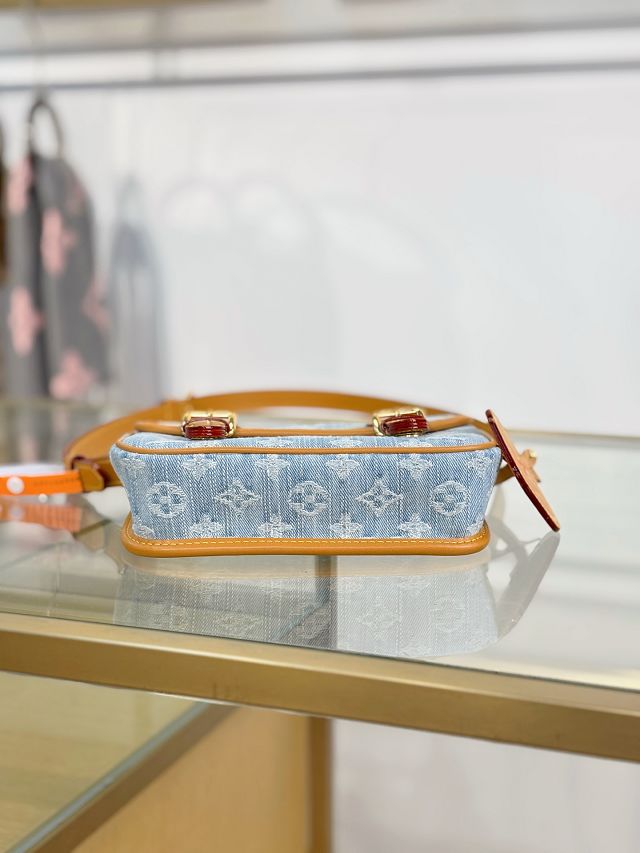 Louis vuitton original denim satchel wearable wallet M2A647 blue