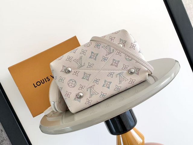 Louis vuitton original mahina leather bella bucket bag M2A168 white&purple