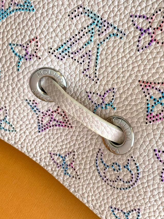 Louis vuitton original mahina leather bella bucket bag M2A168 white&purple