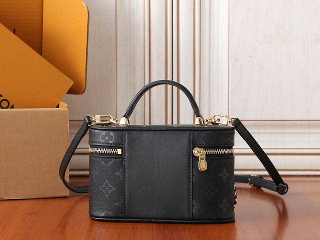 Louis vuitton original monogram ink  vanity chain pouch M3A372 black