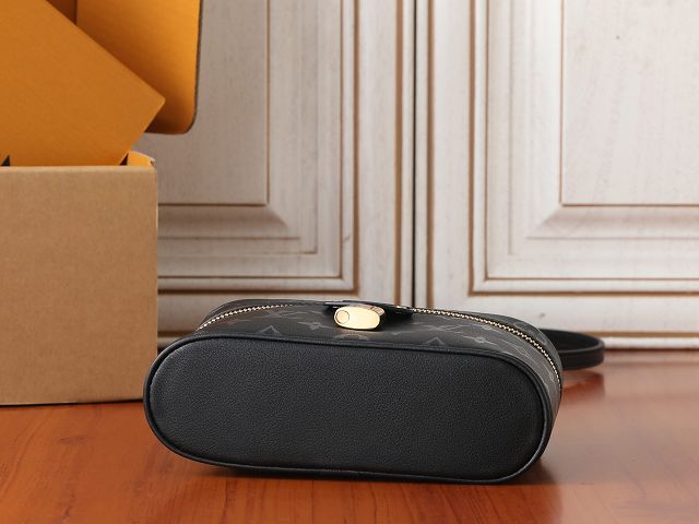 Louis vuitton original monogram ink  vanity chain pouch M3A372 black