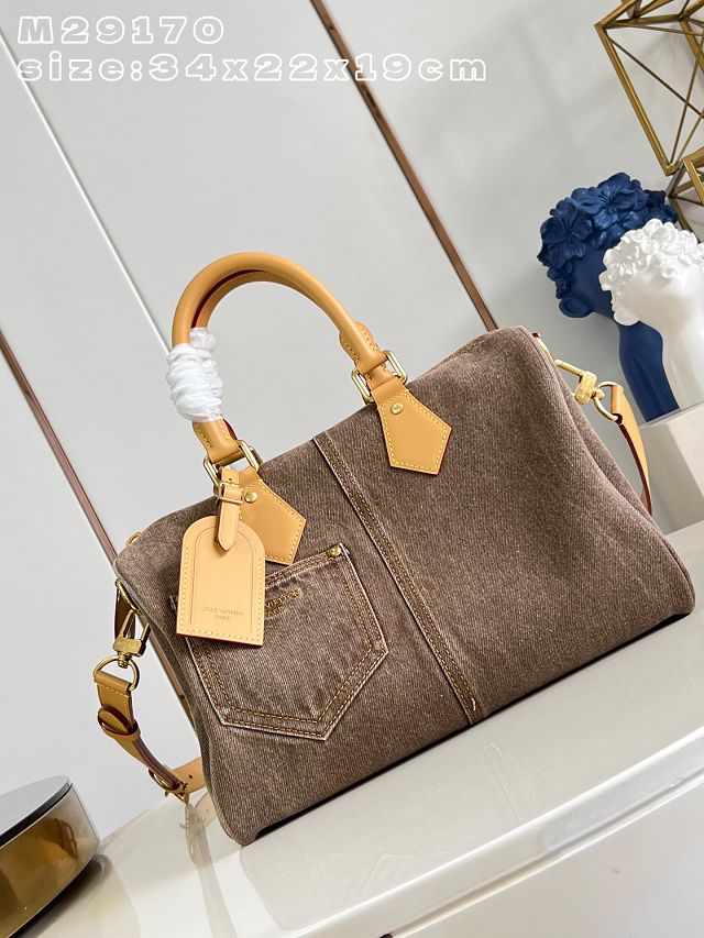 Louis vuitton denim speedy 30 M29170 coffee
