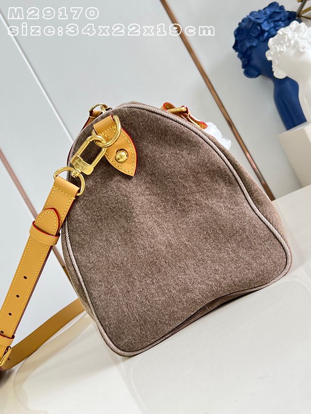 Louis vuitton denim speedy 30 M29170 coffee