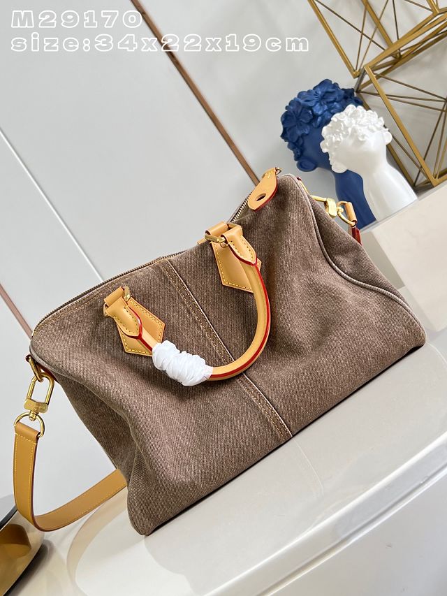 Louis vuitton denim speedy 30 M29170 coffee
