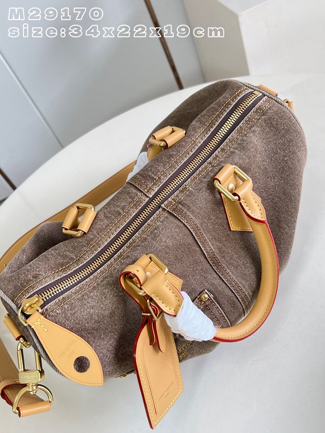Louis vuitton denim speedy 30 M29170 coffee