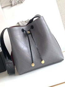 CC calfskin small bucket bag AS6584 grey