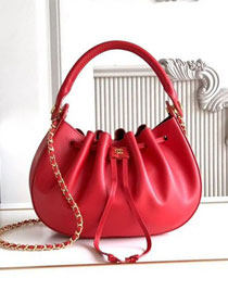 CC calfskin small hobo bag AS6617 red