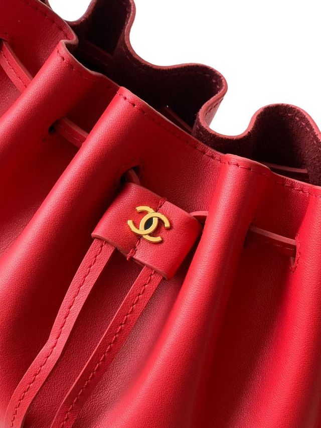 CC calfskin small hobo bag AS6617 red