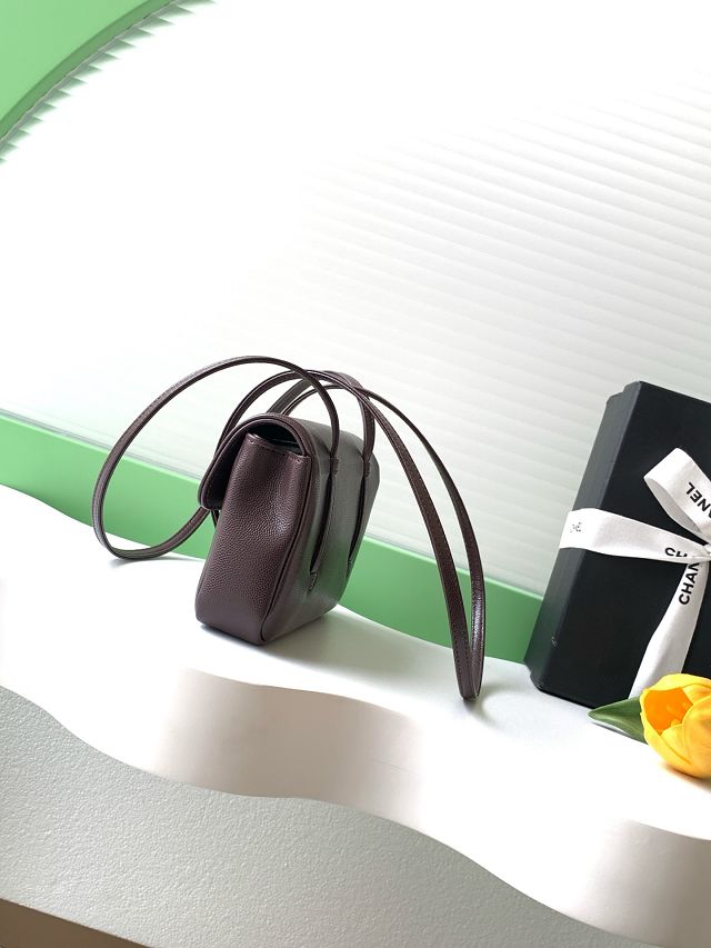 CC grained calfskin clutch AP5068 burgundy