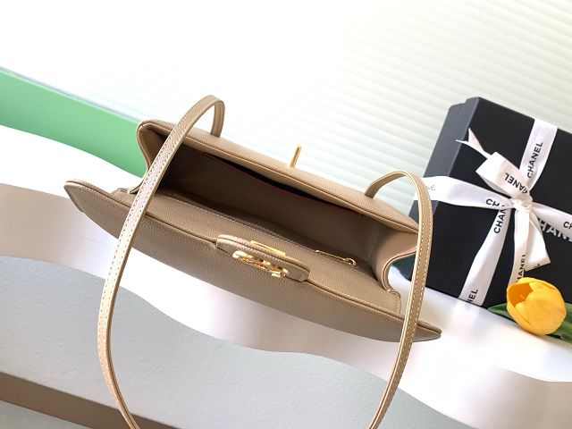 CC grained calfskin small flap bag AS6130 apricot