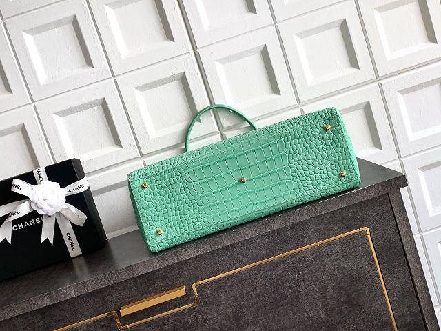 CC original crocodile calfskin medium tote bag AS6239 green