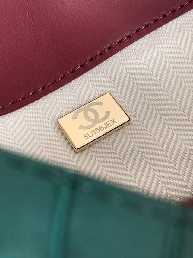 CC suede calfskin small bucket bag AS6584 brown