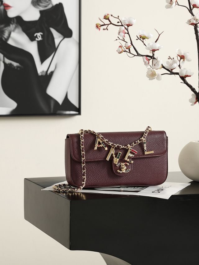 CC calfskin small flap bag AS6340