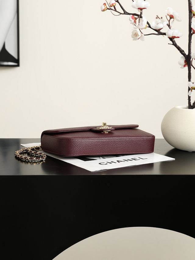 CC calfskin small flap bag AS6340