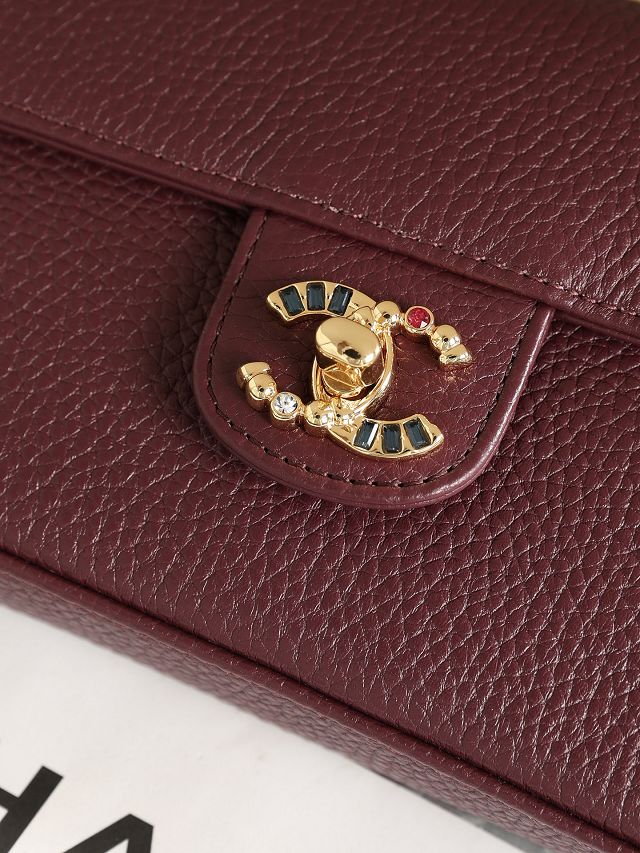 CC calfskin small flap bag AS6340