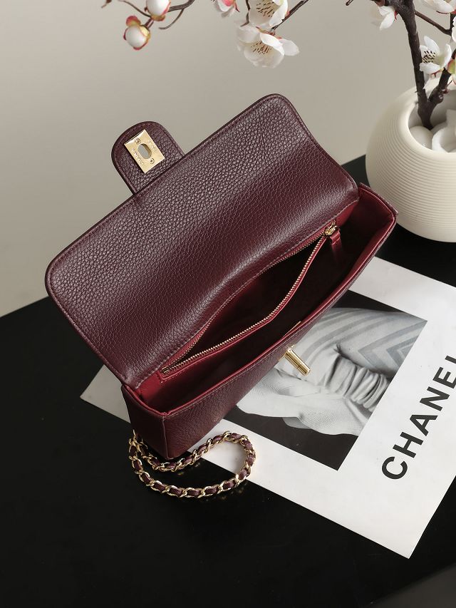 CC calfskin small flap bag AS6340