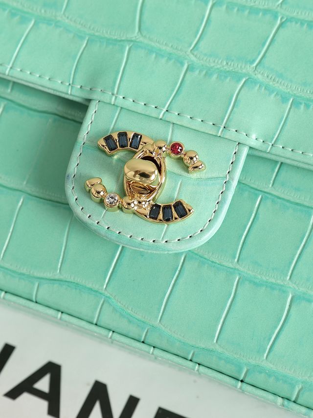 CC crocodile calfskin small flap bag AS6340