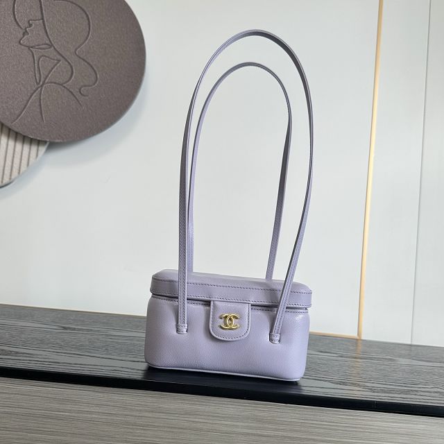 CC grained calfskin small vanity AP5067 purple