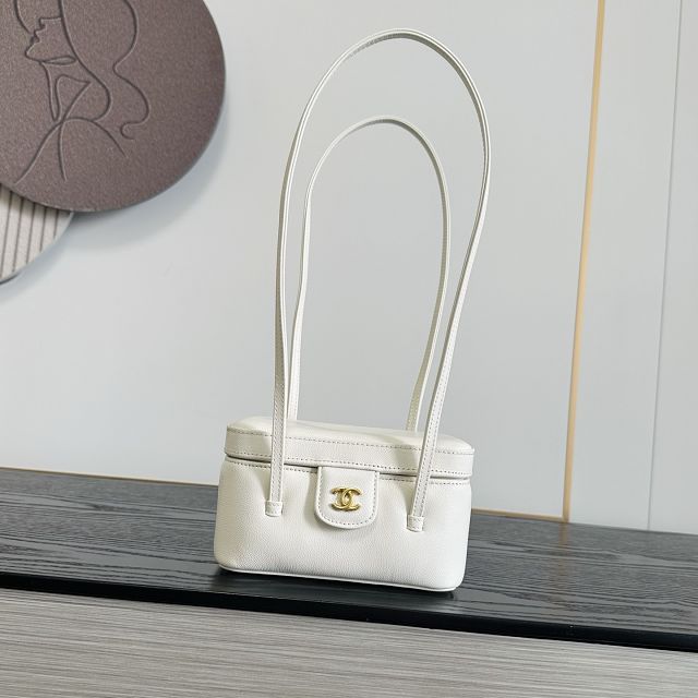 CC grained calfskin small vanity AP5067 white