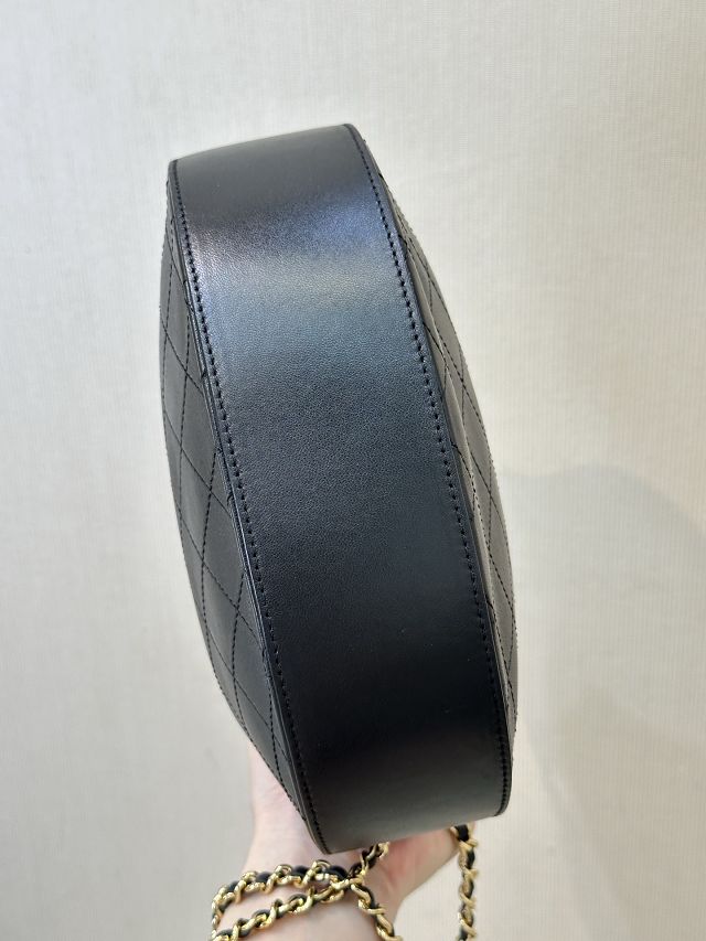 CC original lambskin clutch with chain AP5429 black
