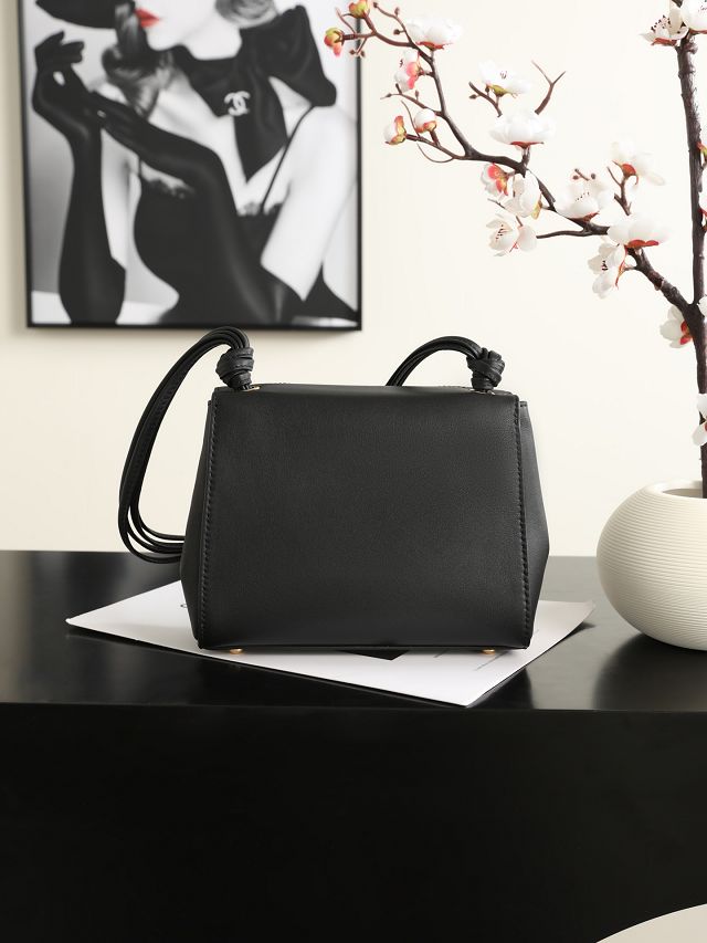 CC calfskin small flap bag AS6223 black