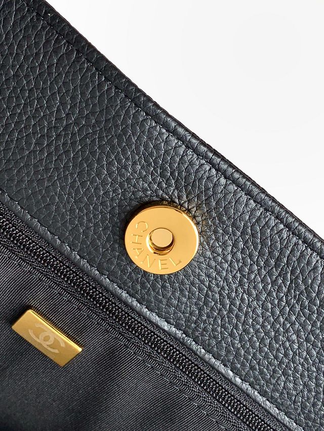 CC grained calfskin small tote bag AS2156 black&red