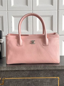CC grained calfskin small tote bag AS2156 pink 