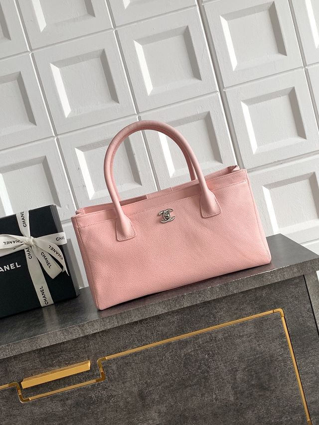 CC grained calfskin small tote bag AS2156 pink 