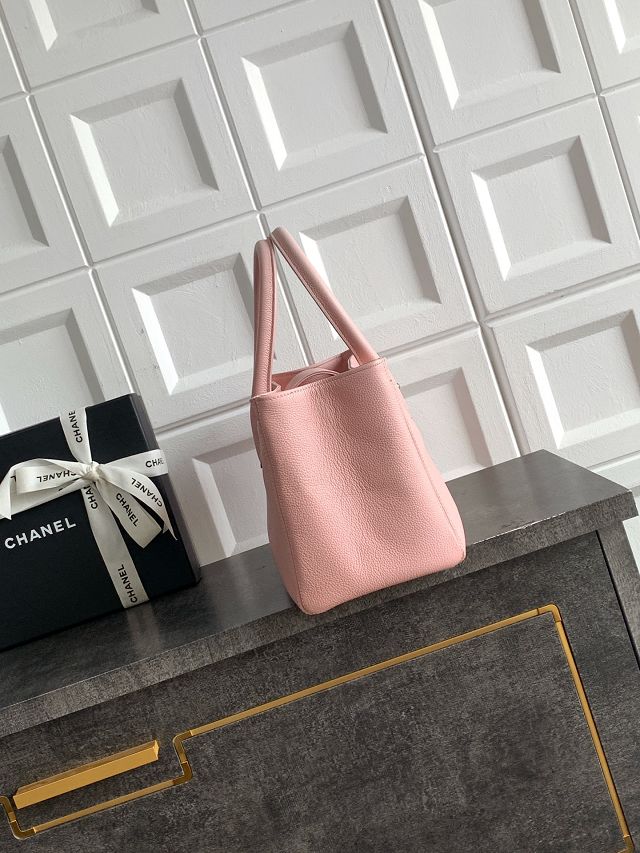 CC grained calfskin small tote bag AS2156 pink 