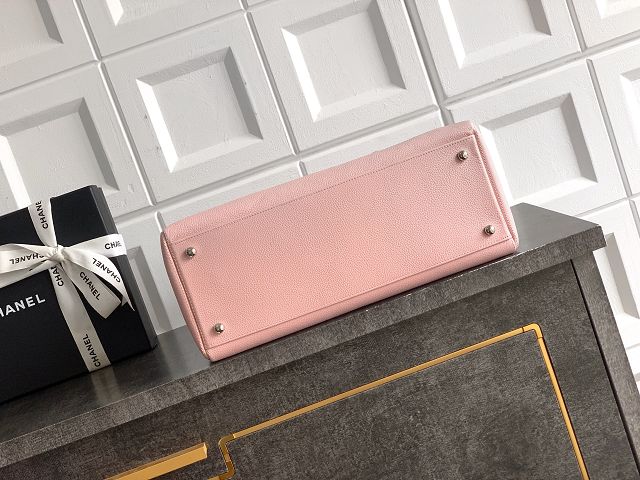 CC grained calfskin small tote bag AS2156 pink 