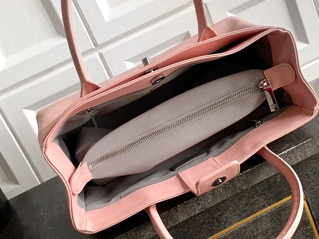 CC grained calfskin small tote bag AS2156 pink 