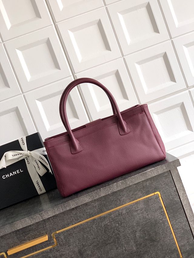 CC grained calfskin small tote bag AS2156 wine