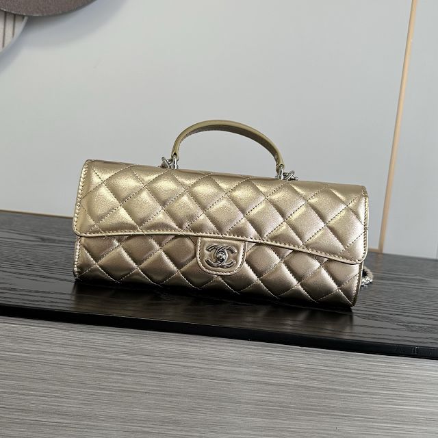 CC lambskin clutch with chain AP5280 gold