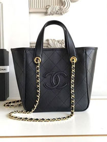 CC calfskin mini shopping bag AS6199 black