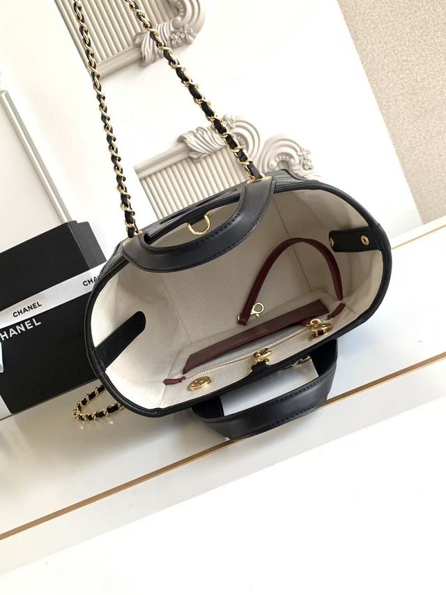 CC calfskin mini shopping bag AS6199 black