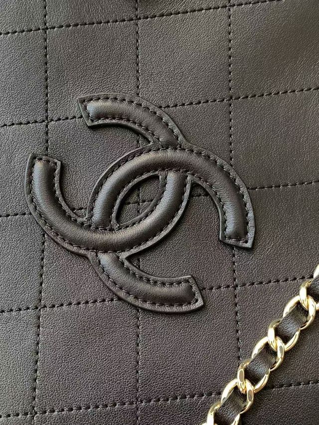CC calfskin mini shopping bag AS6199 black