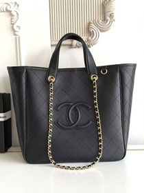 CC calfskin small shopping bag AS6200 black