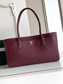 CC calfskin small tote bag AS6243 bordeaux