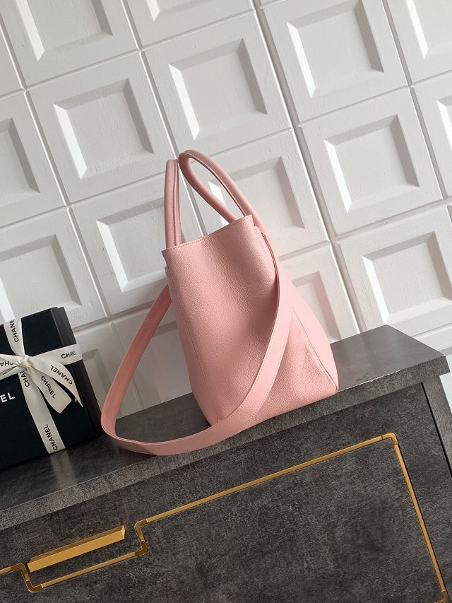 CC grained calfskin medium tote bag AS2157 pink