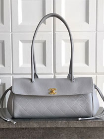 CC grained calfskin small shopping bag AS6288 grey