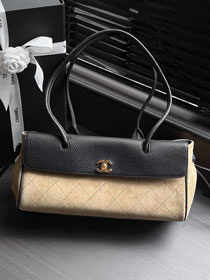CC suede calfskin small shopping bag AS6288 black
