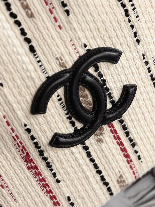CC tweed mini shopping bag AS6199 white