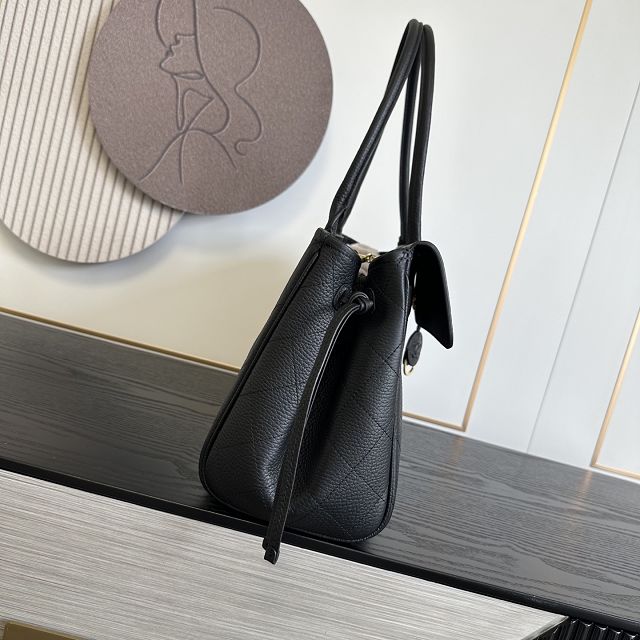 CC grained calfskin medium shopping bag AS6428 black