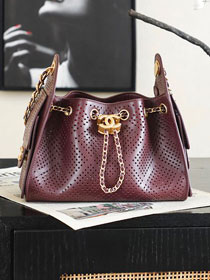 CC calfskin 25 mini handbag AS5631 bordeaux