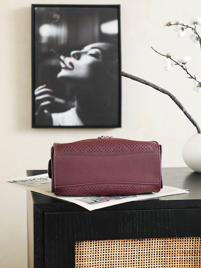 CC calfskin 25 mini handbag AS5631 bordeaux