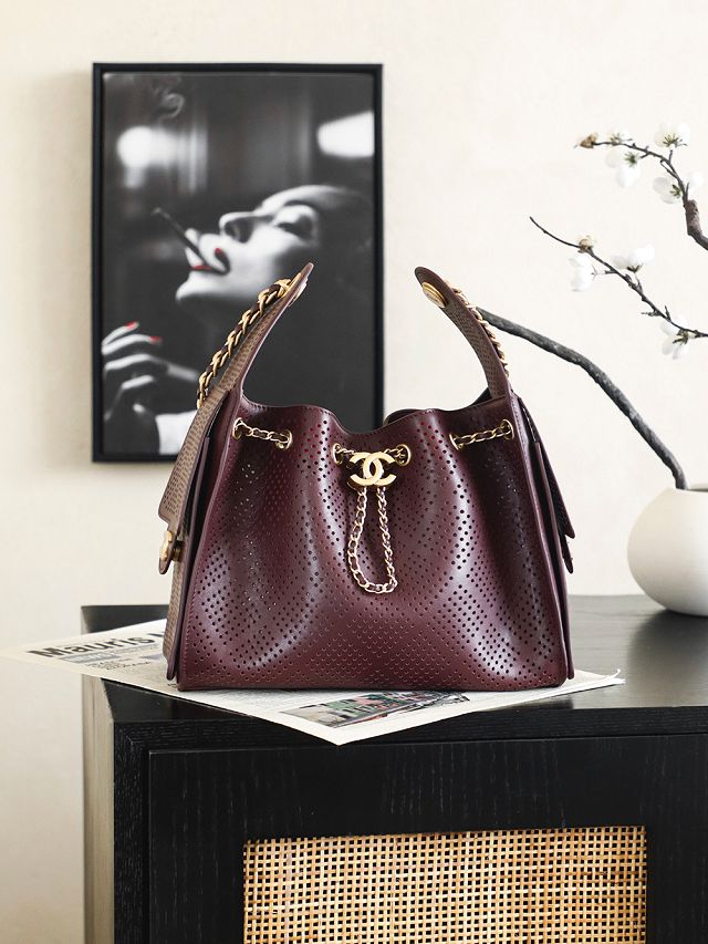 CC calfskin 25 small handbag AS5293 bordeaux