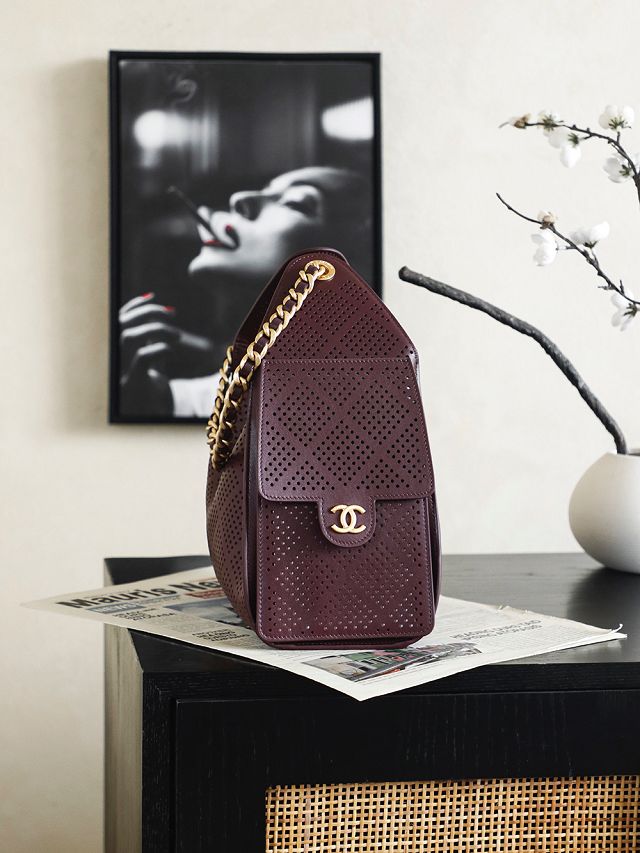 CC calfskin 25 small handbag AS5293 bordeaux